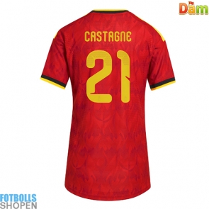 Billiga Belgien Timothy Castagne #21 Hemmatröja Dam VM 2026 Kortärmad